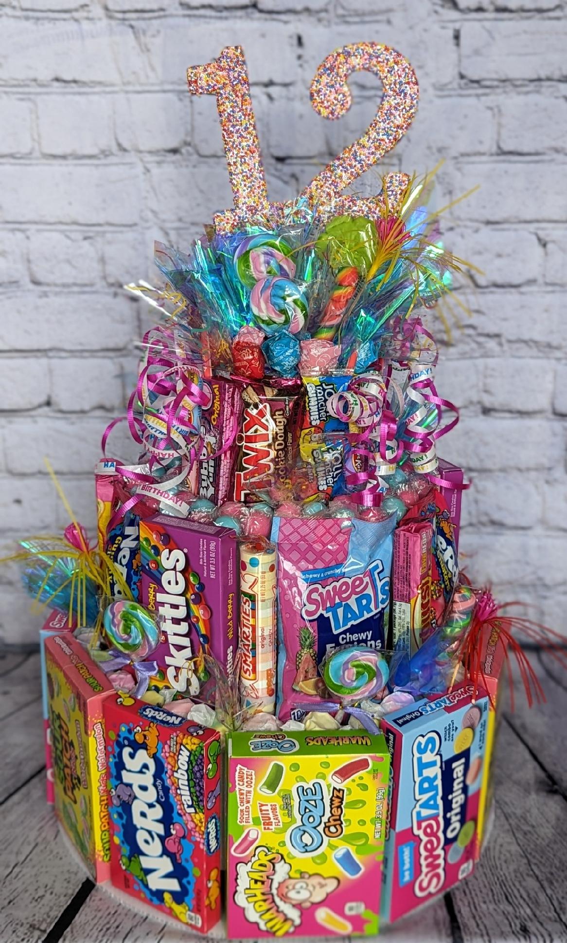 Tower of Candy Birthday Cake!